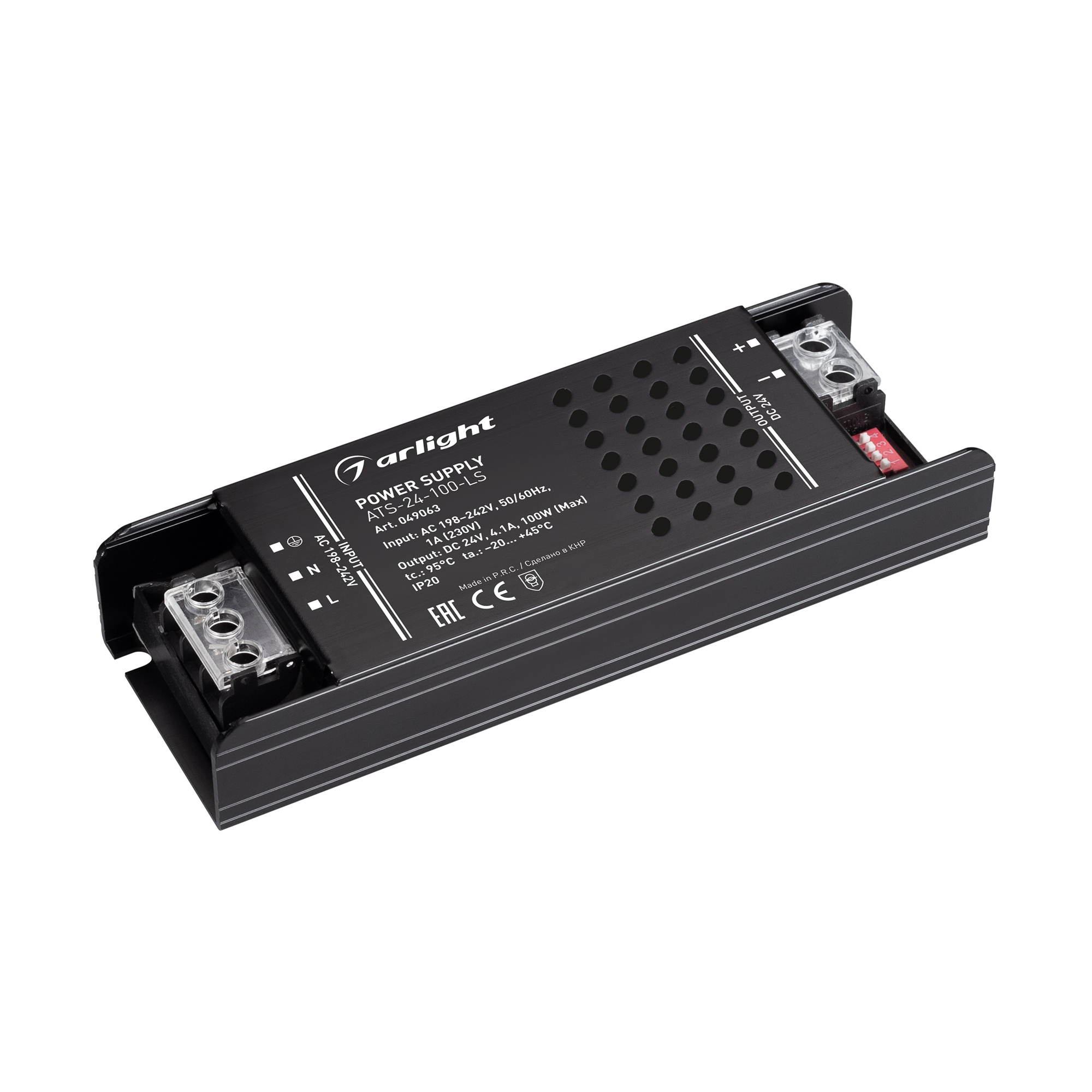 Arlight Блок питания ATS-24-100-LS (24V, 4.1A, 100W) (IP20 Сетка, 5 лет) фото