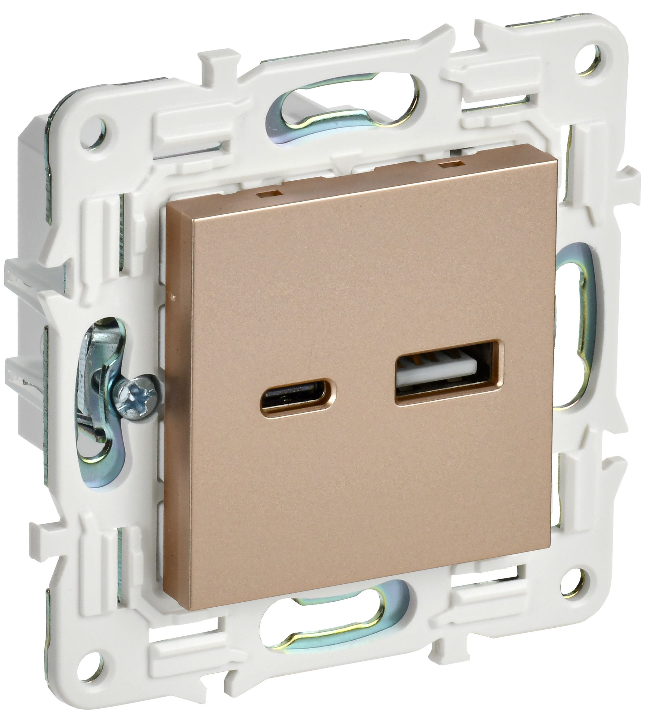 IEK SKANDY Песочный Розетка USB A+C 3,1А SK-R14Sa фото