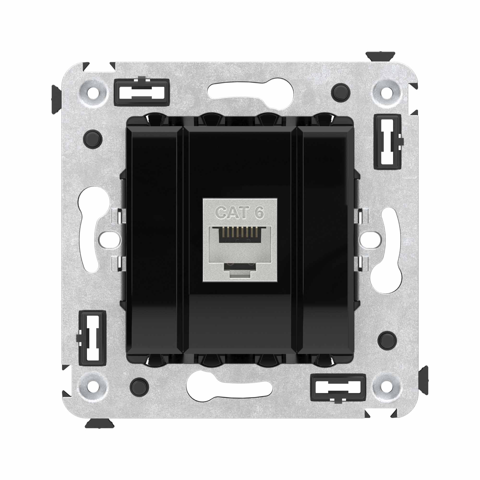 DKC Avanti Компьютерная розетка RJ-45 без шторки в стену, кат.6 одинарная экранированная, 