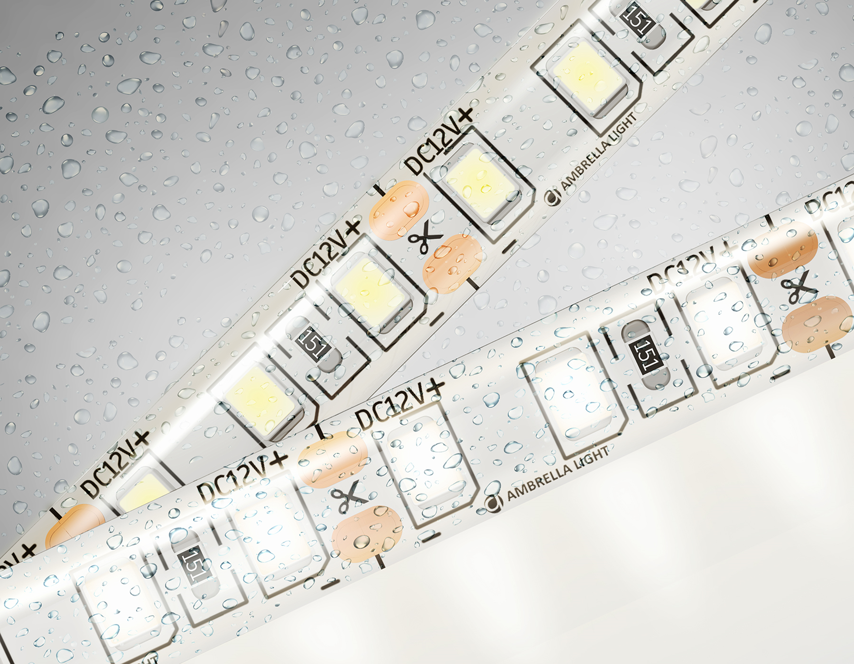 Ambrella Светодиодная лента Light GS1202 2835 120Led /9.6W m/ 12V IP65 4500K 5m/кратность резки 25mm фото