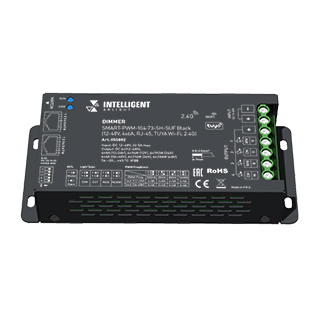 Arlight INTELLIGENT ARLIGHT Диммер SMART-PWM-104-73-SH-SUF Black (12-48V, 4x6A, RJ-45, TUYA Wi-Fi, 2.4G) (IARL, IP20 Металл, 5 лет) фото
