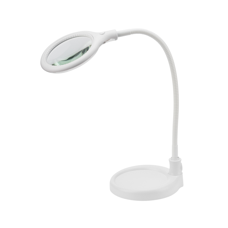 REXANT Лупа настольная 3D с подсветкой 30LED, подставка+прищепка, белая. фото