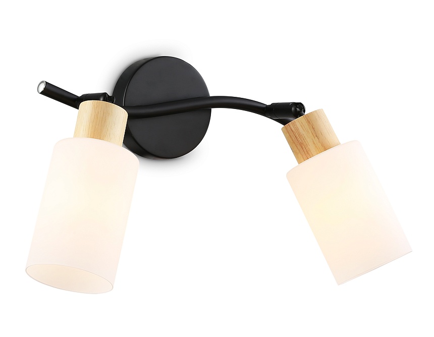 Ambrella Светильник накладной TR8721/2 BK/WD черный/дерево E14/2 max 60W 380*100*210 фото