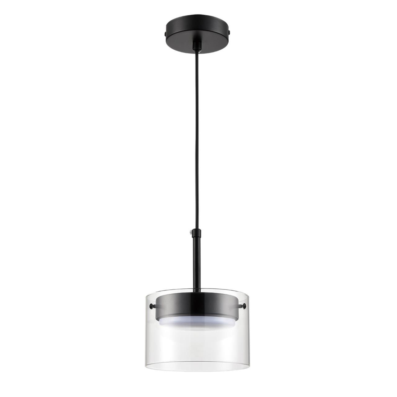 Lumion 8232/1 COMFI черный/прозрачный, металл/стекло Подвес LED GX70 1*10W 220V NATALINA фото