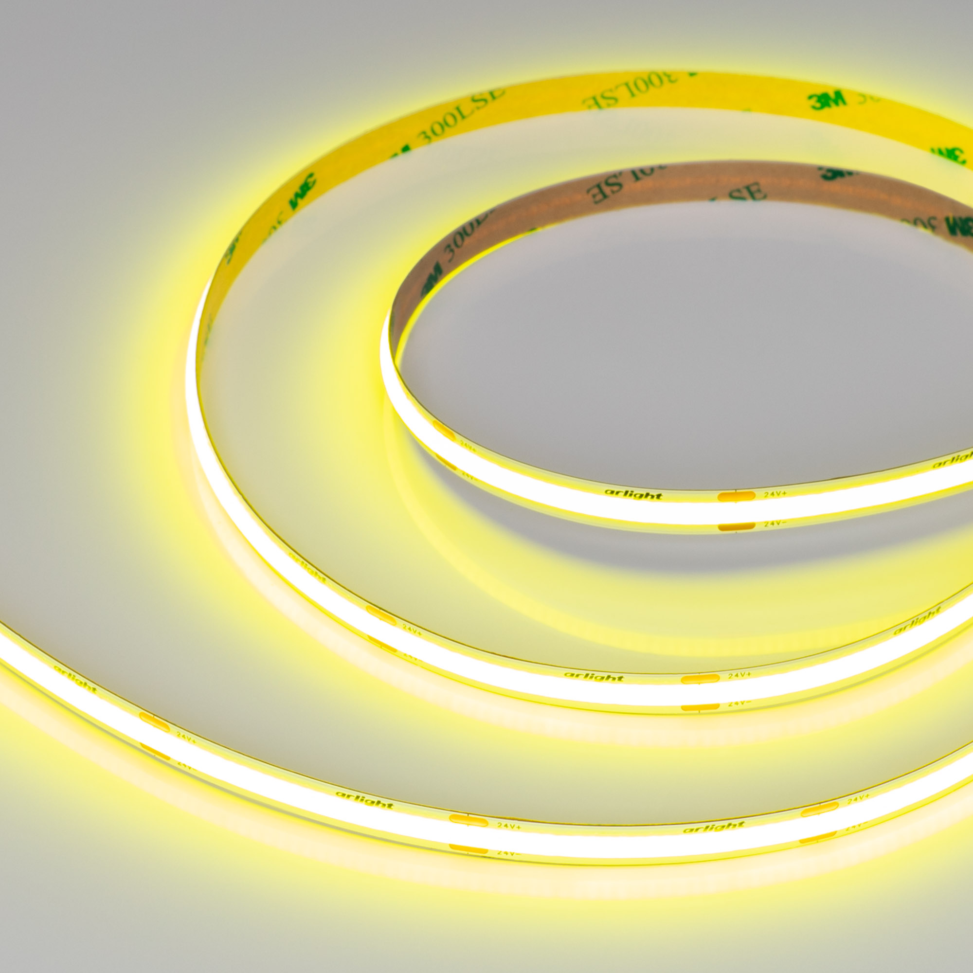 Лента COB-X480-8mm 24V Yellow Volt (8 W/m, IP20, 5m) (Arlight, -) фото