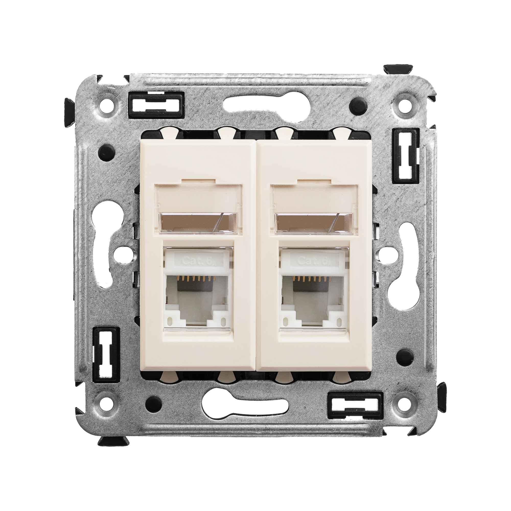 DKC Avanti Компьютерная розетка RJ-45 в стену, кат.6А двойная, 