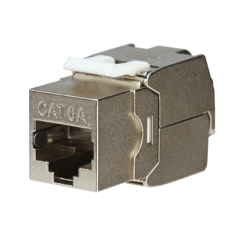 REXANT Модуль Keystone, Jack RJ-45(8P8C), FTP экранированный, CAT 6A, тип 180 градусов, самозажимной PRO. фото