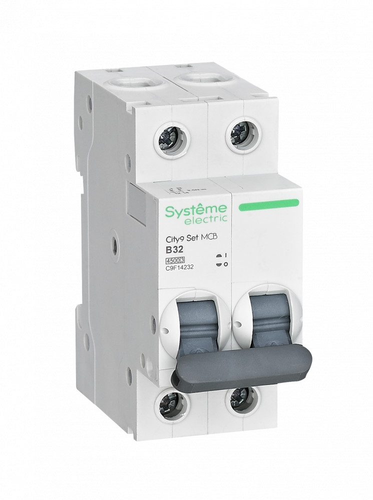Systeme Electric City9 Set Автоматический выключатель (АВ) B 32А 2P 4.5kA 230В фото