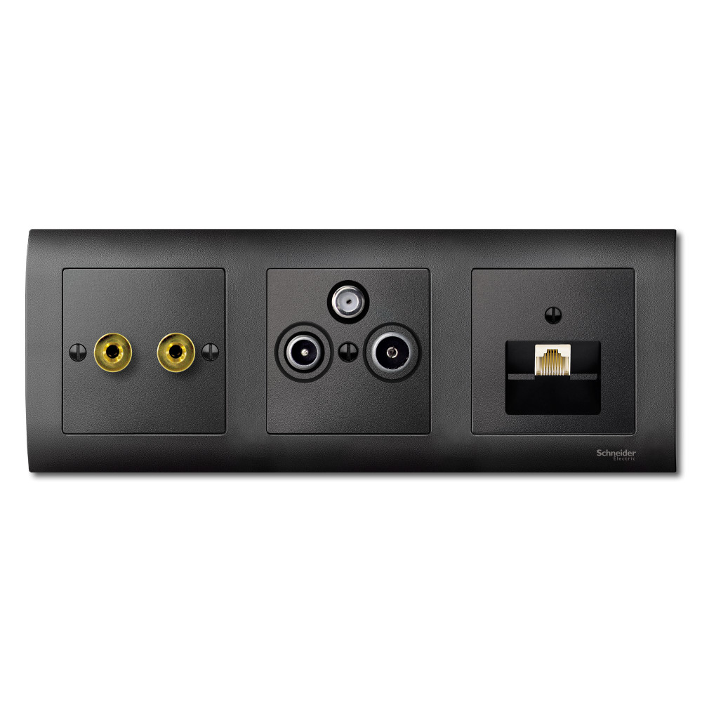 Schneider Electric Merten SM Антрацит Накладка розетки TV-FM/TV-FM-SAT фото