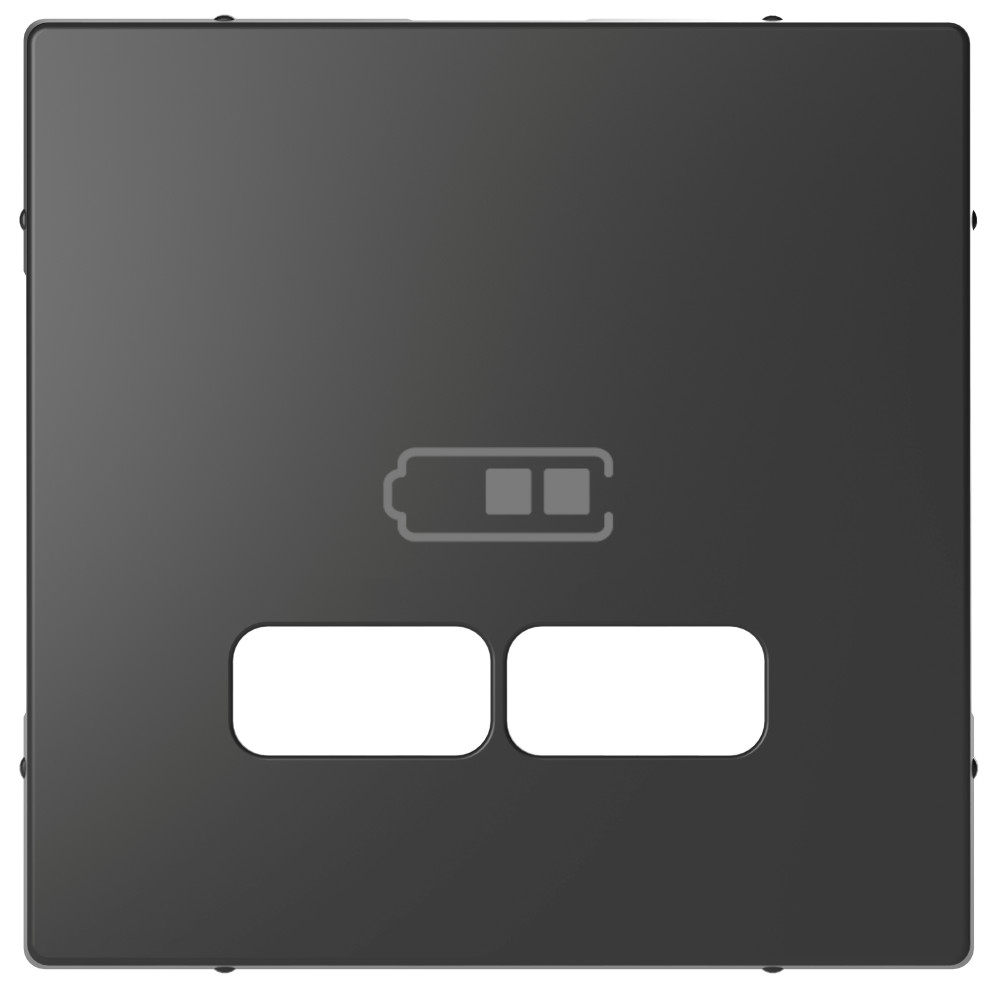 Schneider Electric Merten D-Life Антрацит Накладка центральная для USB механизма 2,1А фото