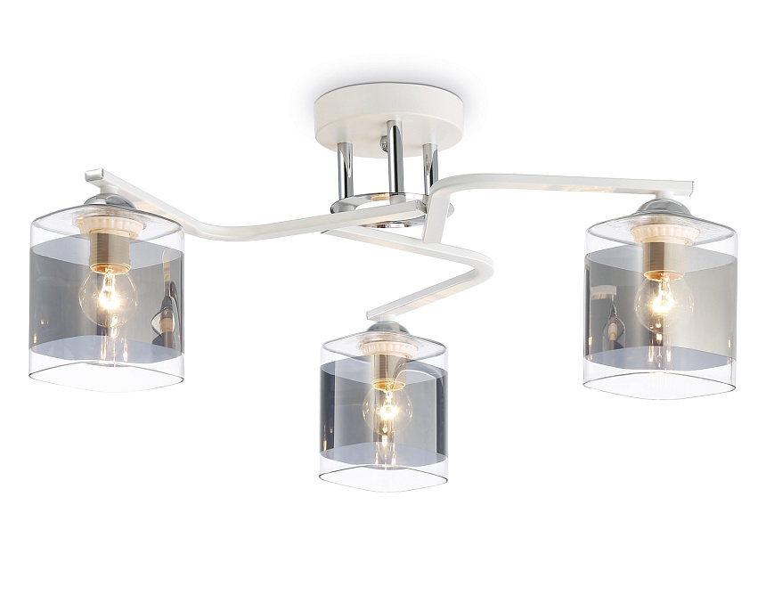 Ambrella Светильник потолочный TR303217/3 WH/CH/SM белый/хром/дымчатый E27*3 max 60W D540*250 фото
