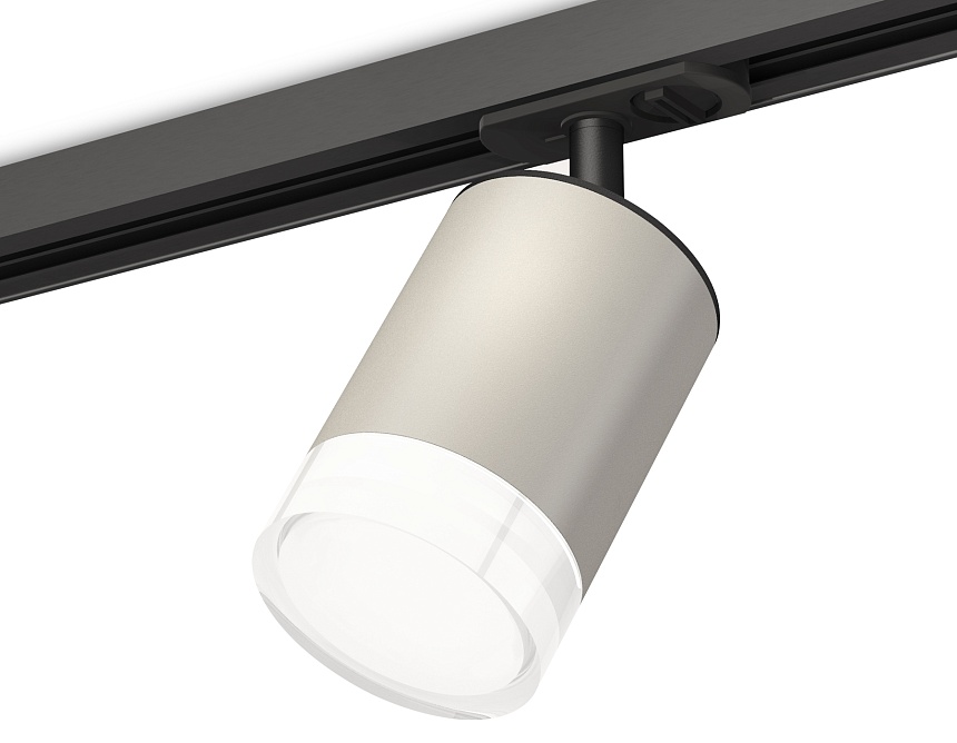 Ambrella Комплект трекового светильника с акрилом XT7423020 SGR/CL/SBK серый песок/прозрачный/черный песок MR16 GU5.3 (A2537, C7423, N7160) фото