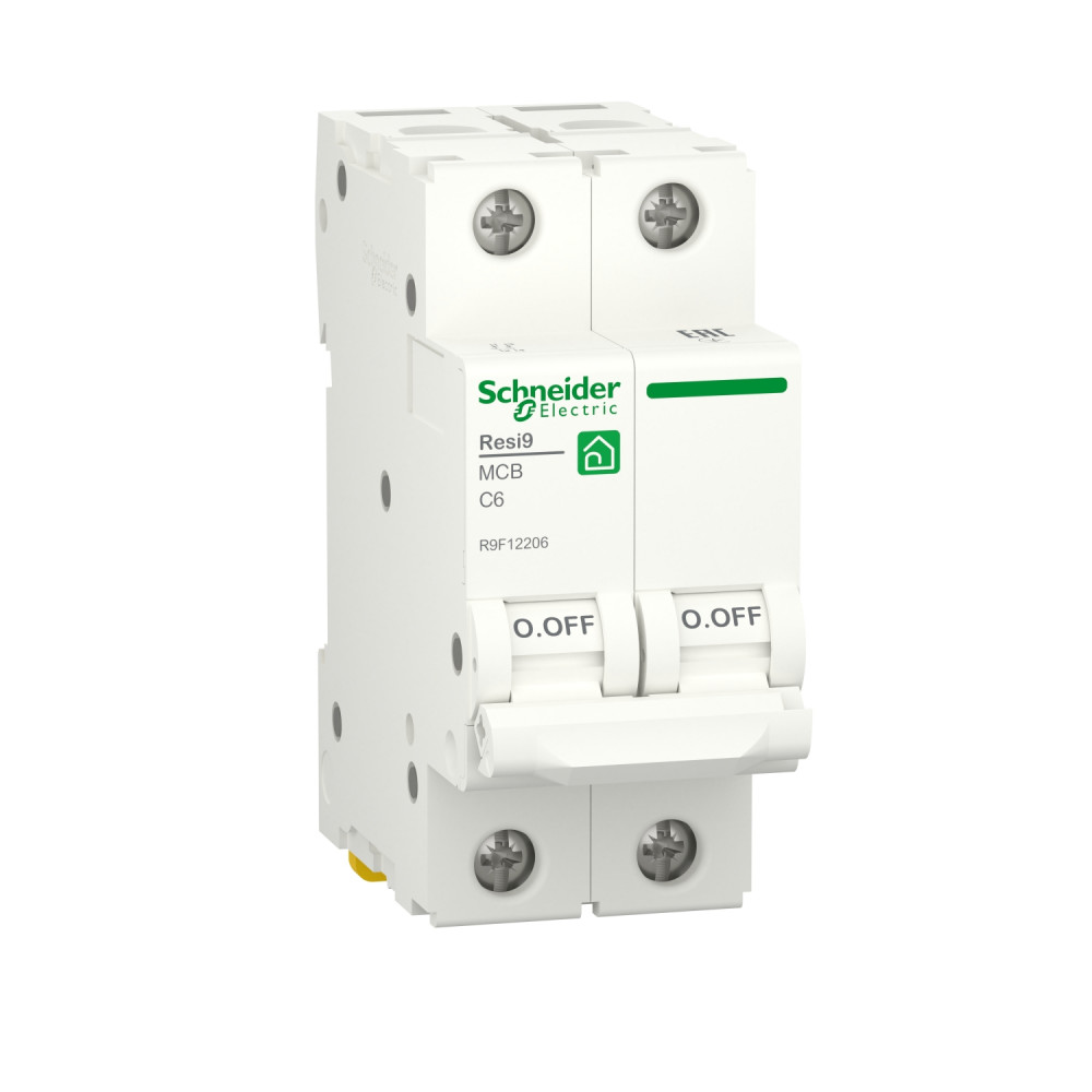 Schneider Electric RESI9 Автоматический выключатель (АВ) С 6А 2P 6000A фото