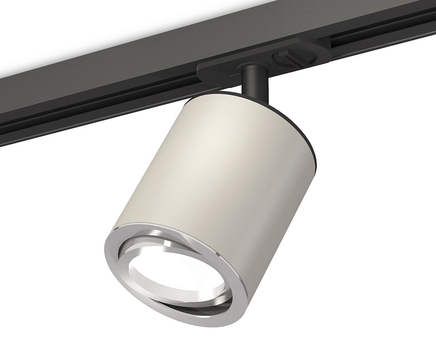 Ambrella Комплект поворотного трекового светильника XT7423001 SGR/PSL/SBK серый песок/серебро полированное/черный песок MR16 GU5.3 (A2537, C7423, N700 фото
