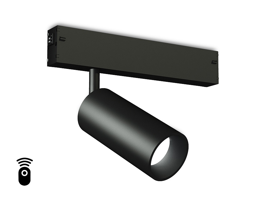 Ambrella Светильник светодиодный диммируемый для шинопровода Magnetic 220V GL1212 BK черный IP20 12W 3000K-6400K 36° D45*100 (Без ПДУ) фото