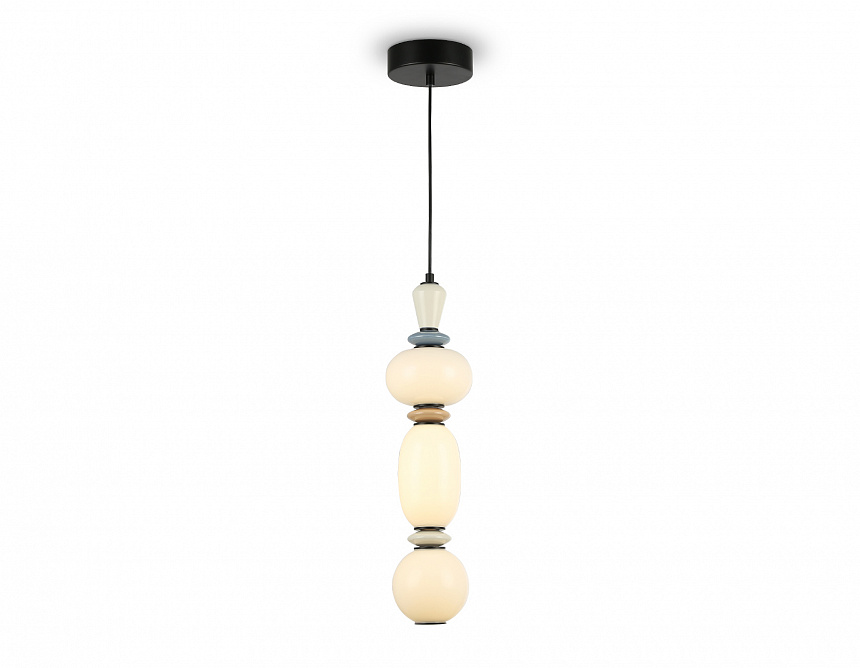 Ambrella Светильник светодиодный подвесной LH53142 BK/WH черный/белый 15W 3000K D140*1760 фото