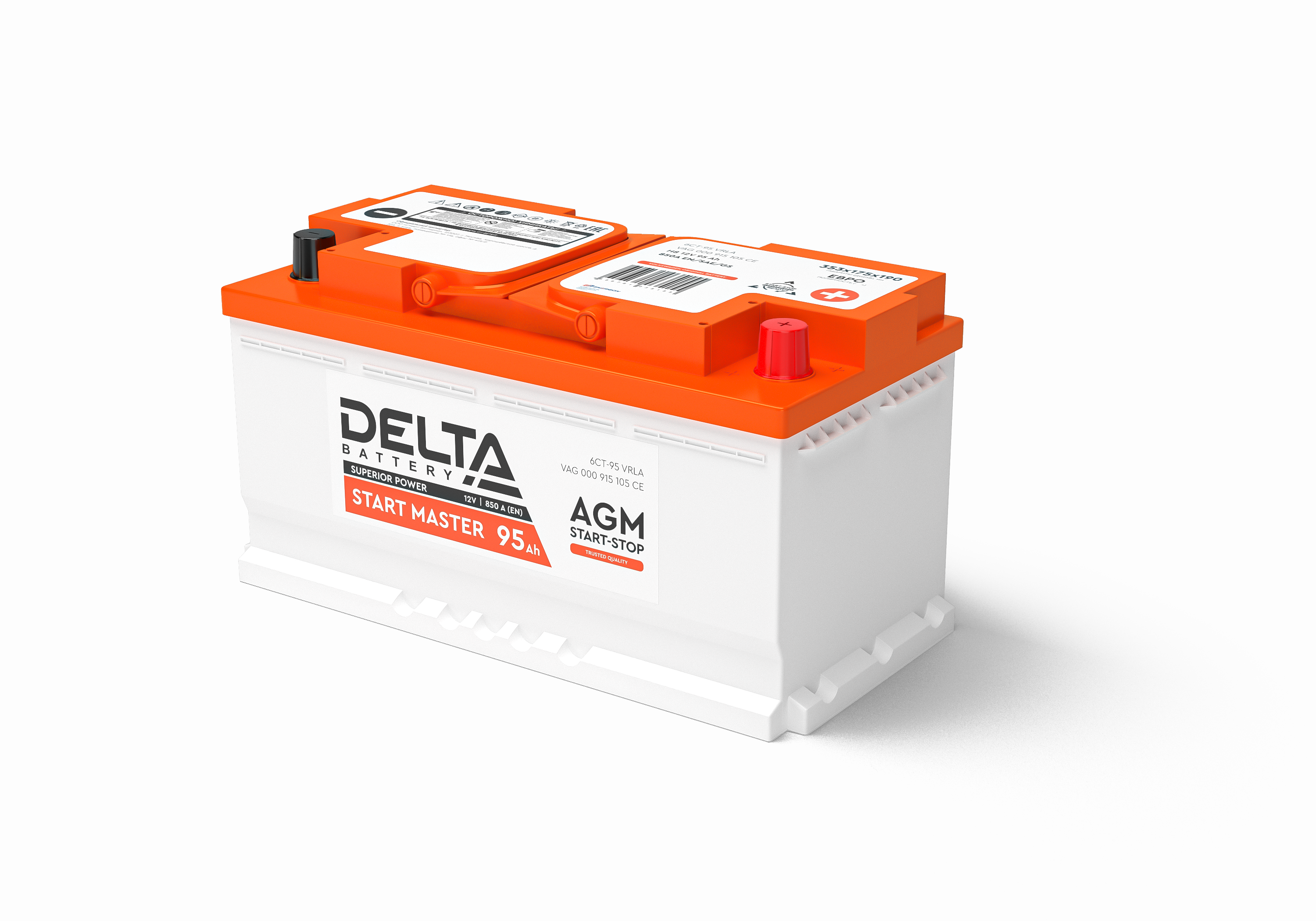 DELTA battery MASTER 95 Ah AGM аккумулятор автомобильный фото
