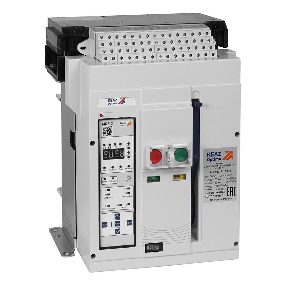 КЭАЗ Выключатель автоматический OptiMat A-1000-S1-3P-50-F-MR5.2-B-C2200-M2-P04-S2-06. фото