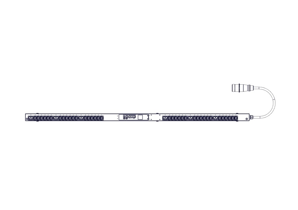 Systeme Electric БРП Uniprom, управляемый, 0U, 240В, 1Ф, 16A, 36xC13 6xC19, 3м кабель, IEC309 фото