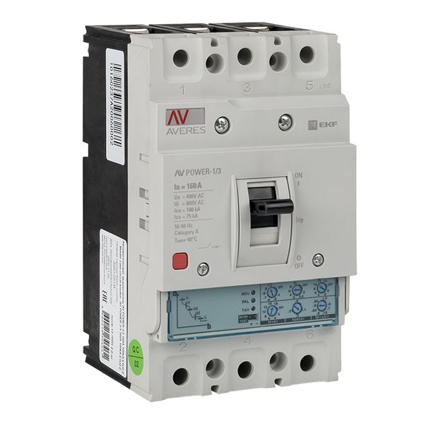 EKF Выключатель автоматический в литом корпусе AV-POWER-1/3 160А 100кА ETU2.0 фото
