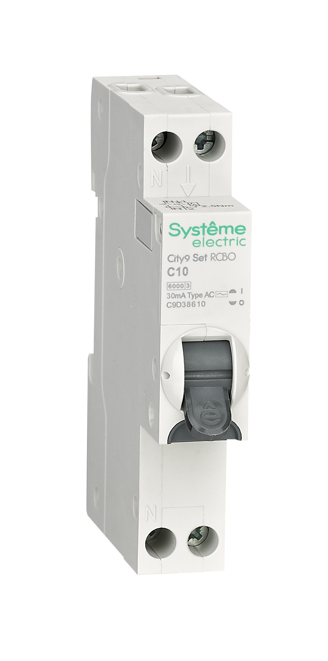 Systeme Electric City9 АВДТ 1П+Н C10 6000A 30мА AC 18мм фото