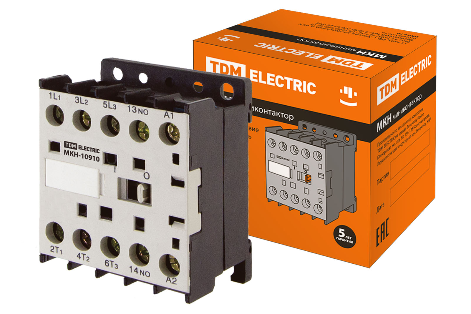 TDM Миниконтактор МКН-10910 9А 24В 1НО фото