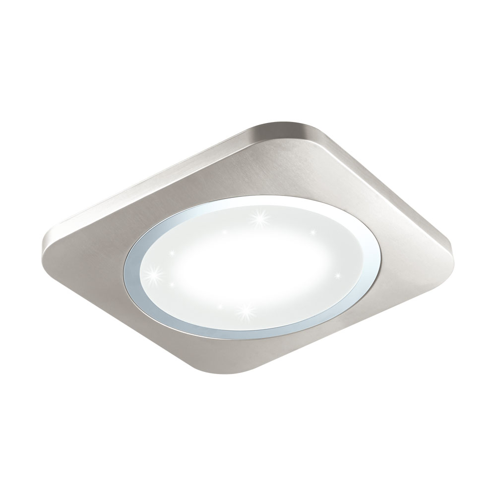 Eglo 97664 Светодиодный накладной светильник PUYO-S, 28W(LED), 510х510, H40, 3400lm, сталь, никель матовый, фото