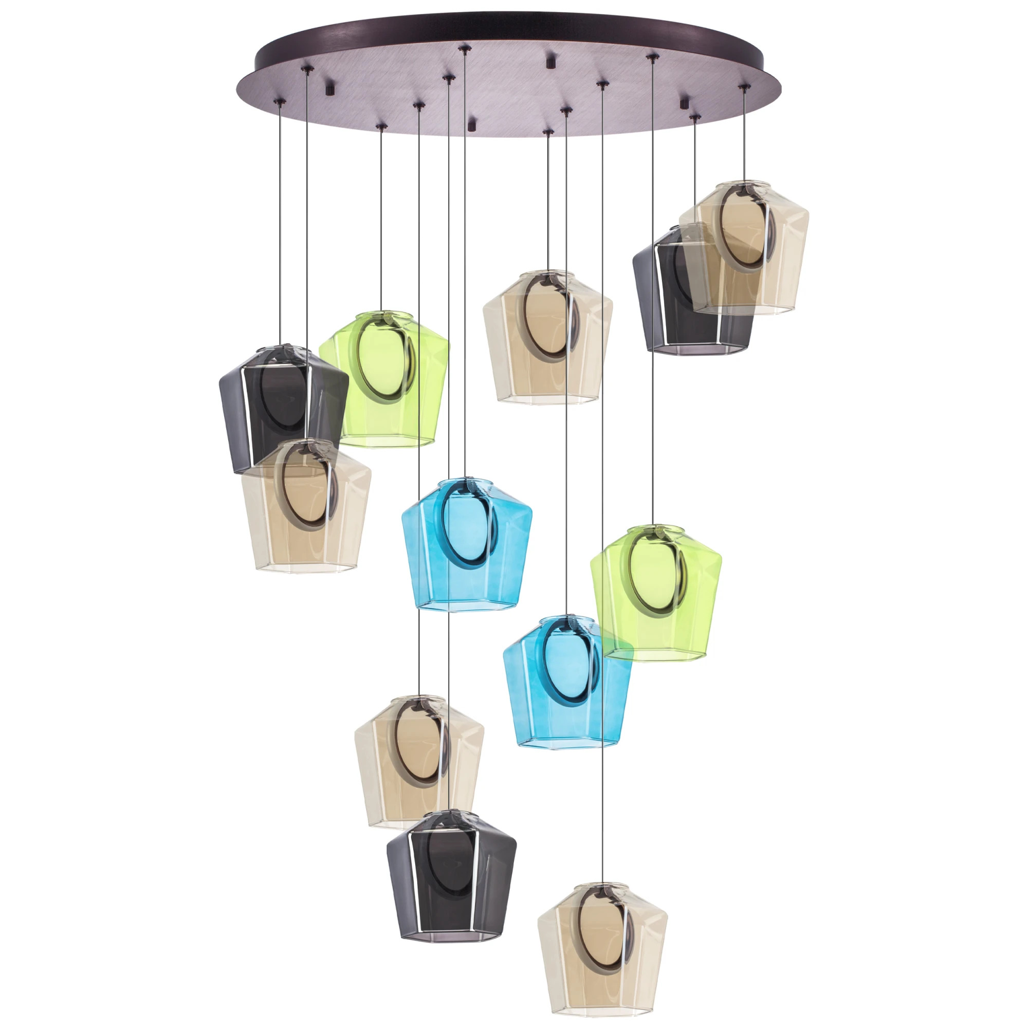 Lightstar 796229 Люстра CARAMELLO LED 12х6W 1400LM КОФЕЙНЫЙ/МУЛЬТИКОЛОР 3000K, шт фото