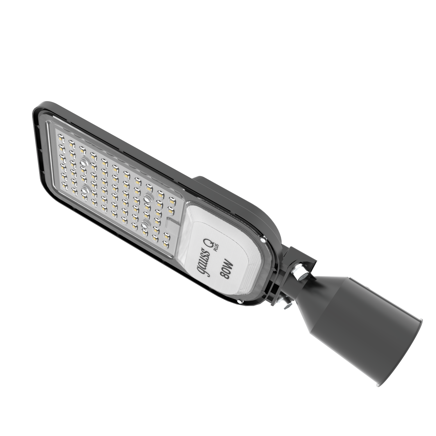 Gauss Светильник уличный Qplus 80W 9600lm 5000K 120-260V IP65 455*180*49мм черный КСС 
