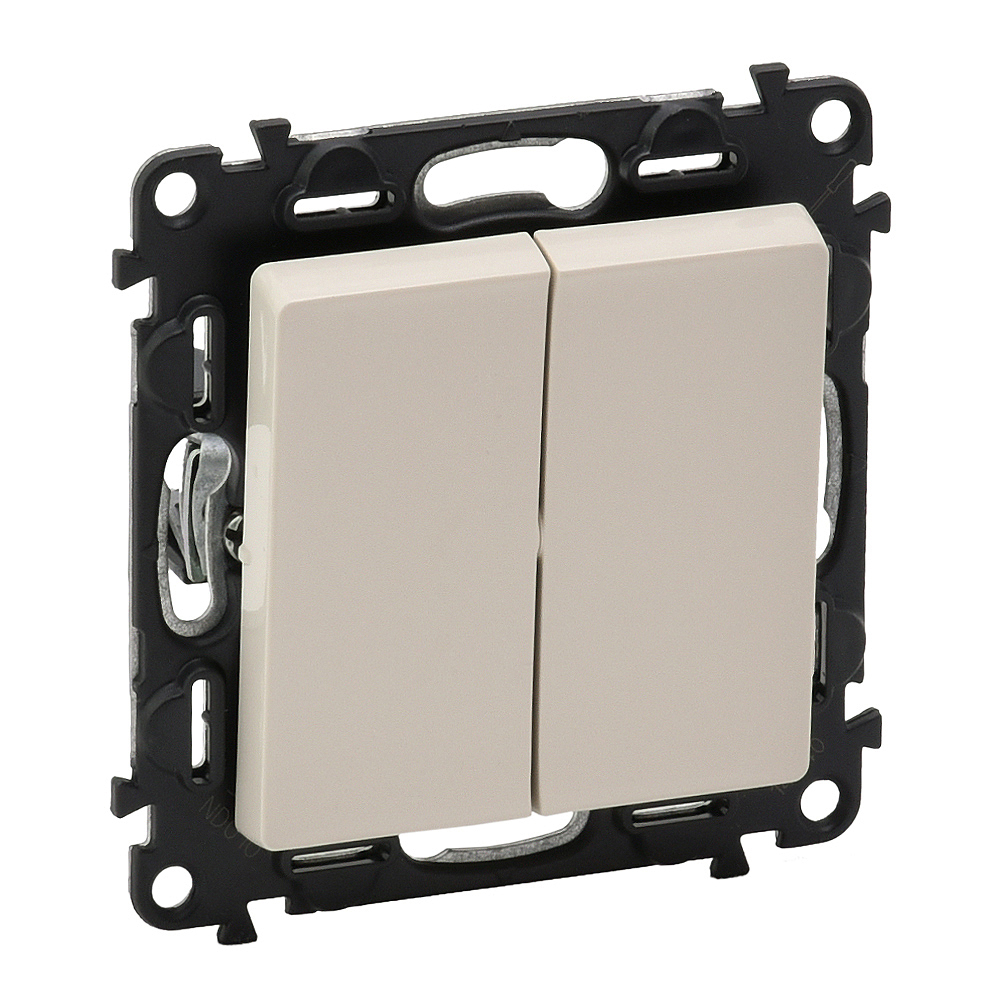 Legrand Valena LIFE DIY Сл.кость Переключатель 2-клавишный 10А 250В. фото