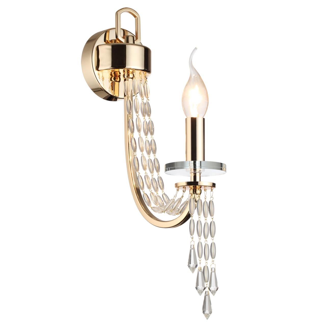 Odeon Light 5063/1W CLASSIC ODL25 золото/прозрачный/металл/хрусталь Бра E14 1*40W CAPEL фото