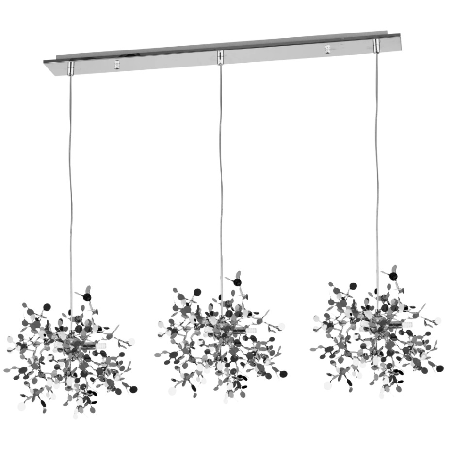 Lightstar L3PL721134 Подвес тройной линейный EXTRA 3x3x5W(led) G9  (721134 - 3 + 572124 -1) ХРОМ фото