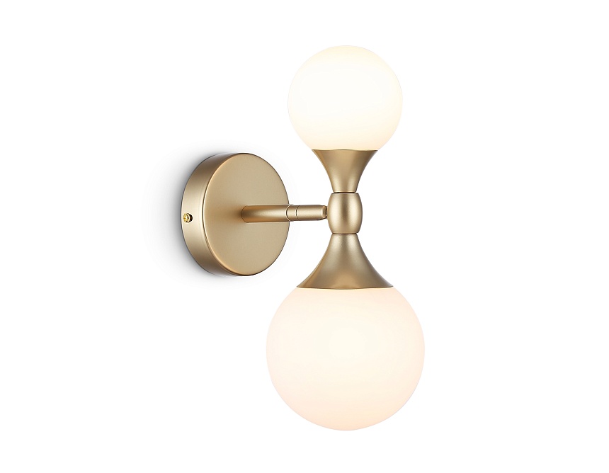 Ambrella Светильник настенный LH51053/2 GD/FR золото/белый матовый G9*2 max 28W 120*195*300 фото