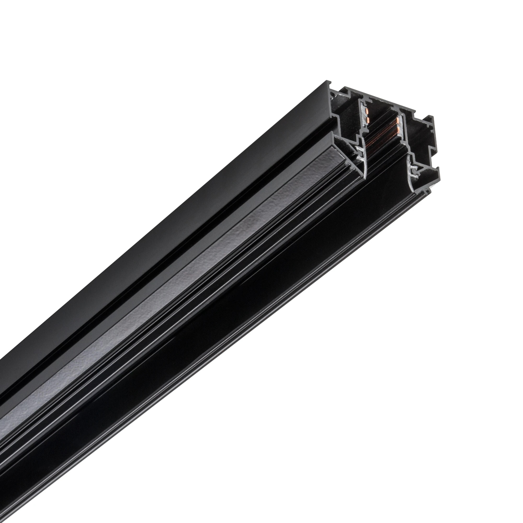 Lightstar 509427L Профиль-трек 4-контактн 2м д/монтажа св-ков UNO 48V в ПВХ потолок ЧЕРНЫЙ (Заглушки и резинки, шт фото