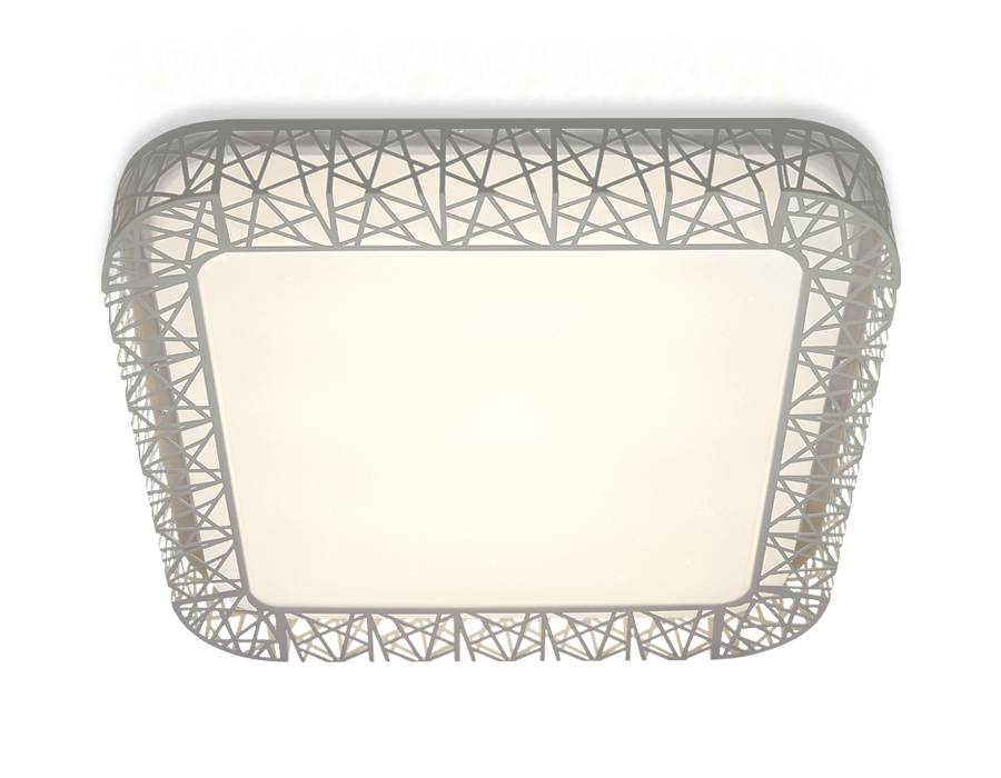 Ambrella Потолочный светодиодный светильник с пультом FF124 WH белый 72W 500*500*95 (ПДУ ИК) фото