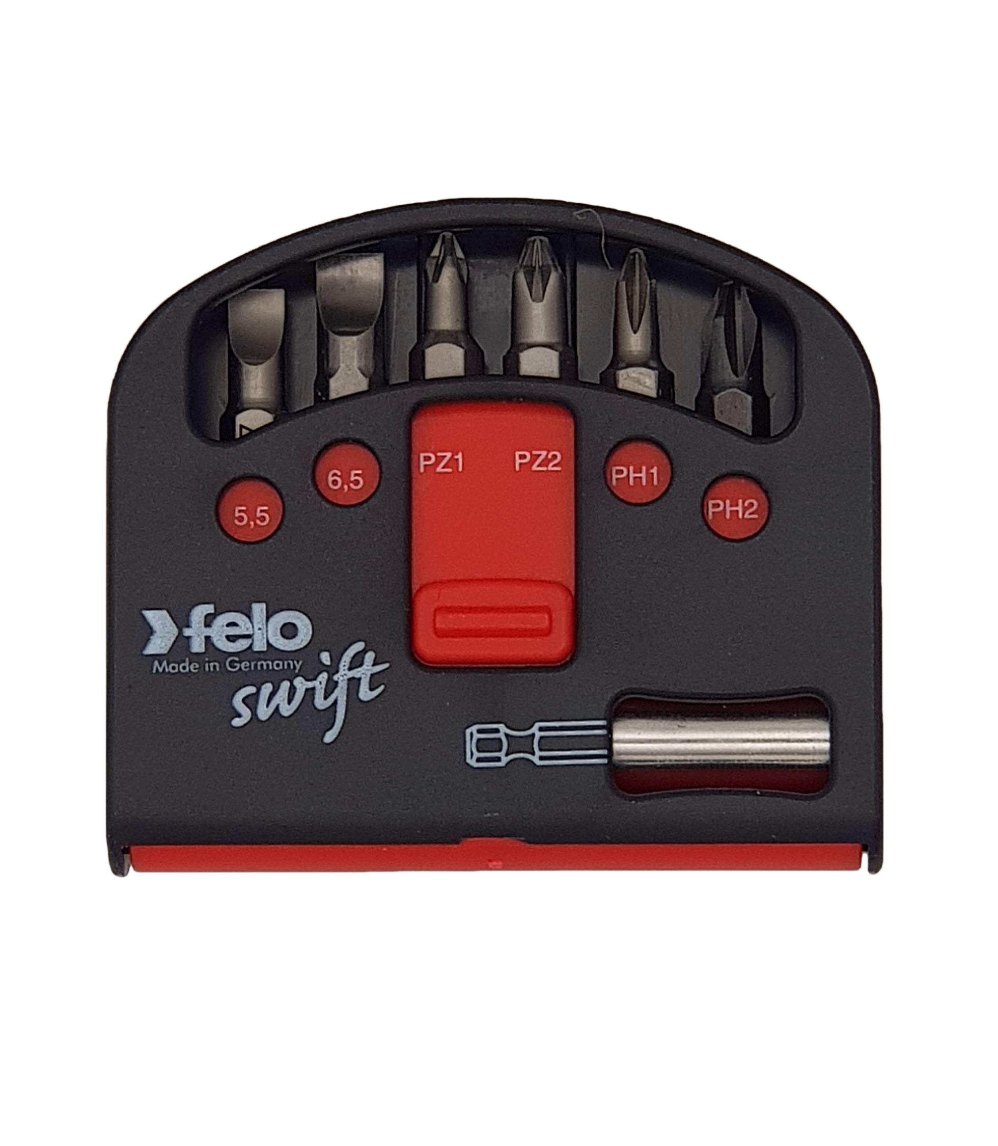 Felo Набор бит SL/PZ/PH Industrial с держателем бит в кейсе Swift, 7 шт 02060116 фото