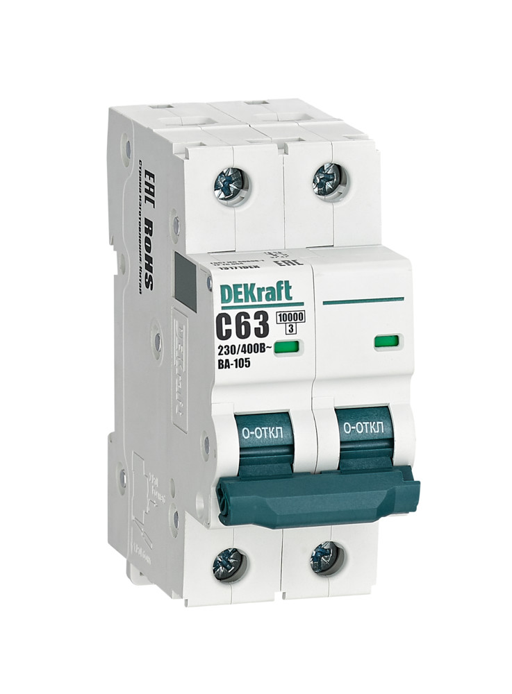 Dekraft Автоматический выключатель ВА105-2P-063A-C фото