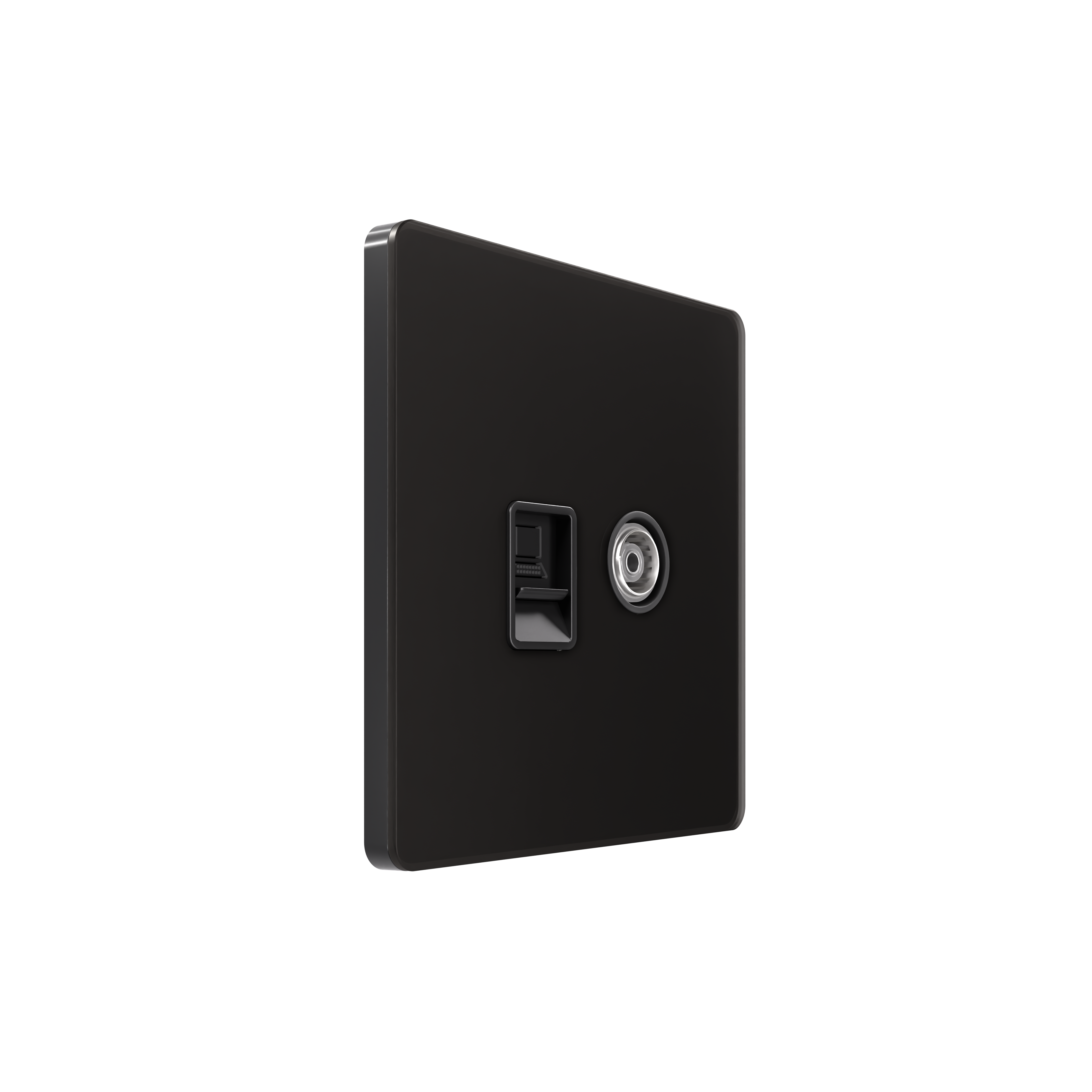 Systeme Electric Systeme Infinity Полярная ночь Розетка информационная TV/FM и RJ-45 кат.5е фото