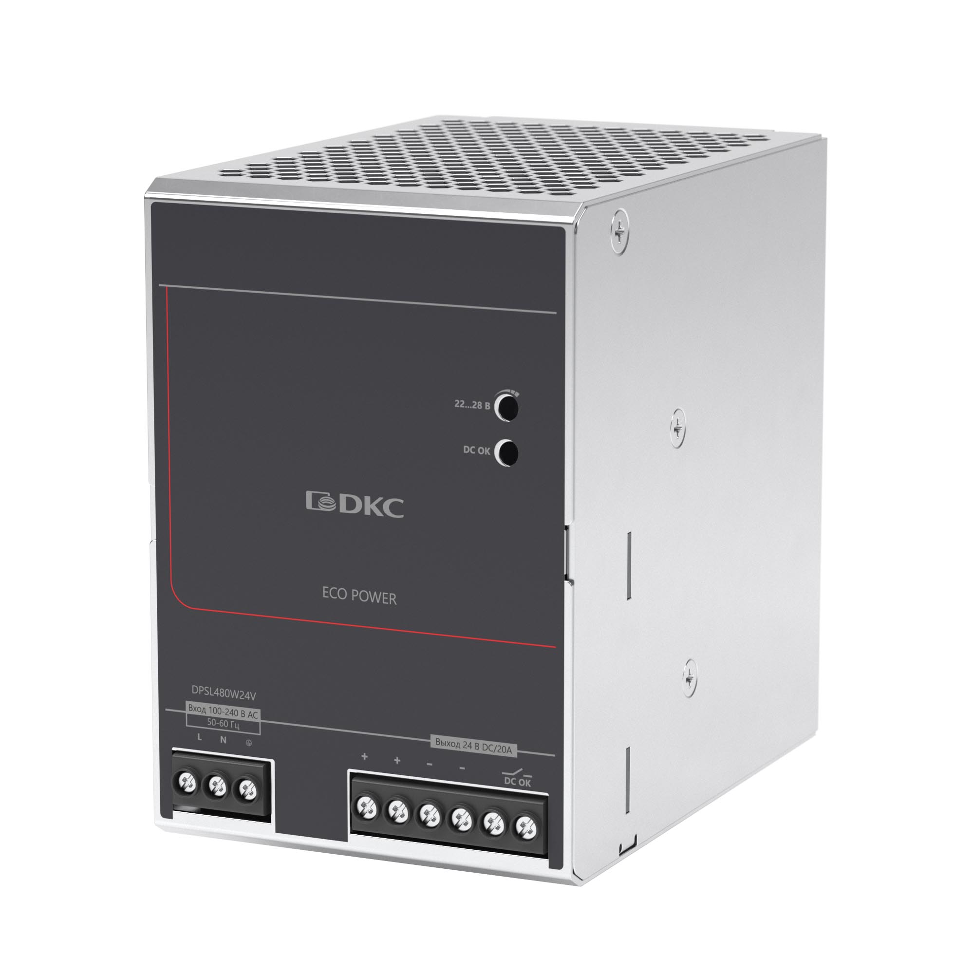 DKC Источник питания Эко Пауэр (Eco Power), однофазный, 480Вт, 20А, 24В фото