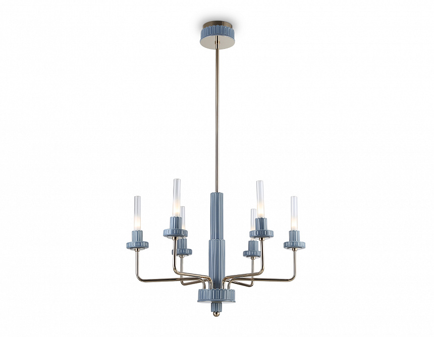 Ambrella Светильник светодиодный на штанге LH53124/6 GD/WH/GB золото/белый/серо-синий 10W 3000K D660*1120 фото