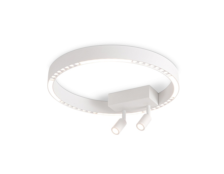 Ambrella Светильник потолочный светодиодный FL5805/1+2 WH белый 25W 3000K/4200K/6400K D400*95 (без ПДУ) фото