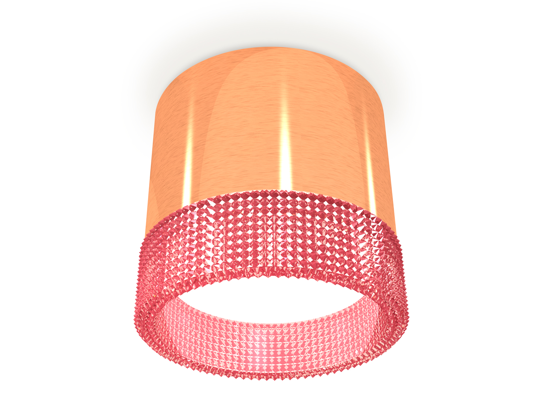 Ambrella Комплект накладного светильника с композитным хрусталем XS8122022 PPG/PI золото розовое полированное/розовый GX53 (C8122, N8486) фото