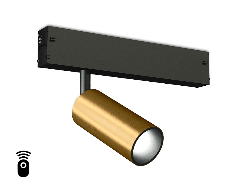 Ambrella Светильник светодиодный диммируемый для шинопровода Magnetic 220V GL1203 GD золото IP20 7W 3000K-6400K 36° D35*80 (Без ПДУ) фото