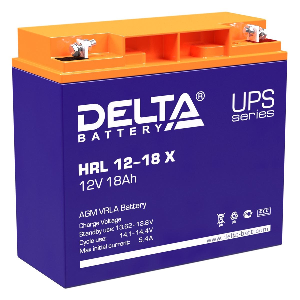 Delta Аккумулятор HRL 12-18 X (12V/18Ah) фото