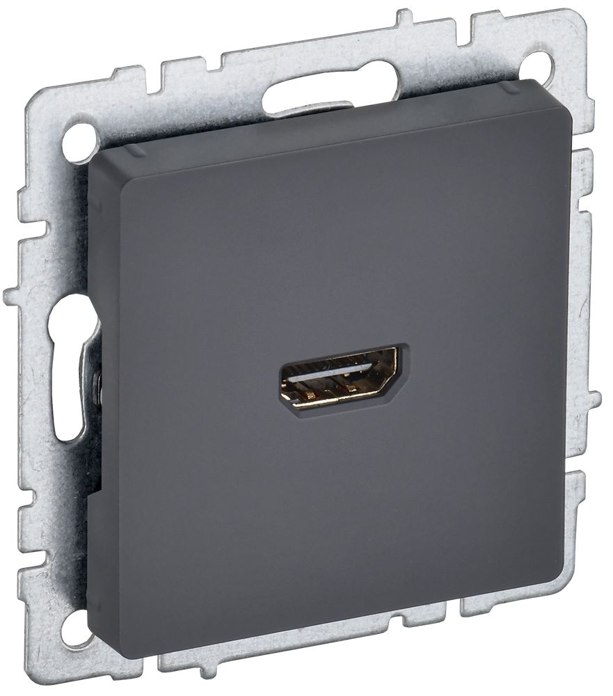 IEK BRITE BASE Графит Розетка HDMI РHDMI-0-БрГ фото