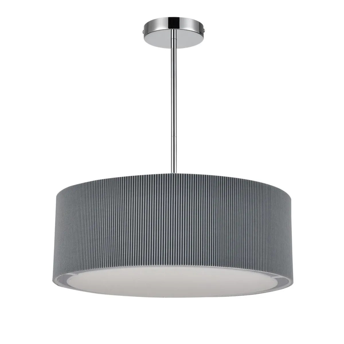 Lumion 8111/5 MODERNI LN25 хром/серый, металл/текстиль Люстра подвесная E14 5*40W 220V ZIGRISA фото