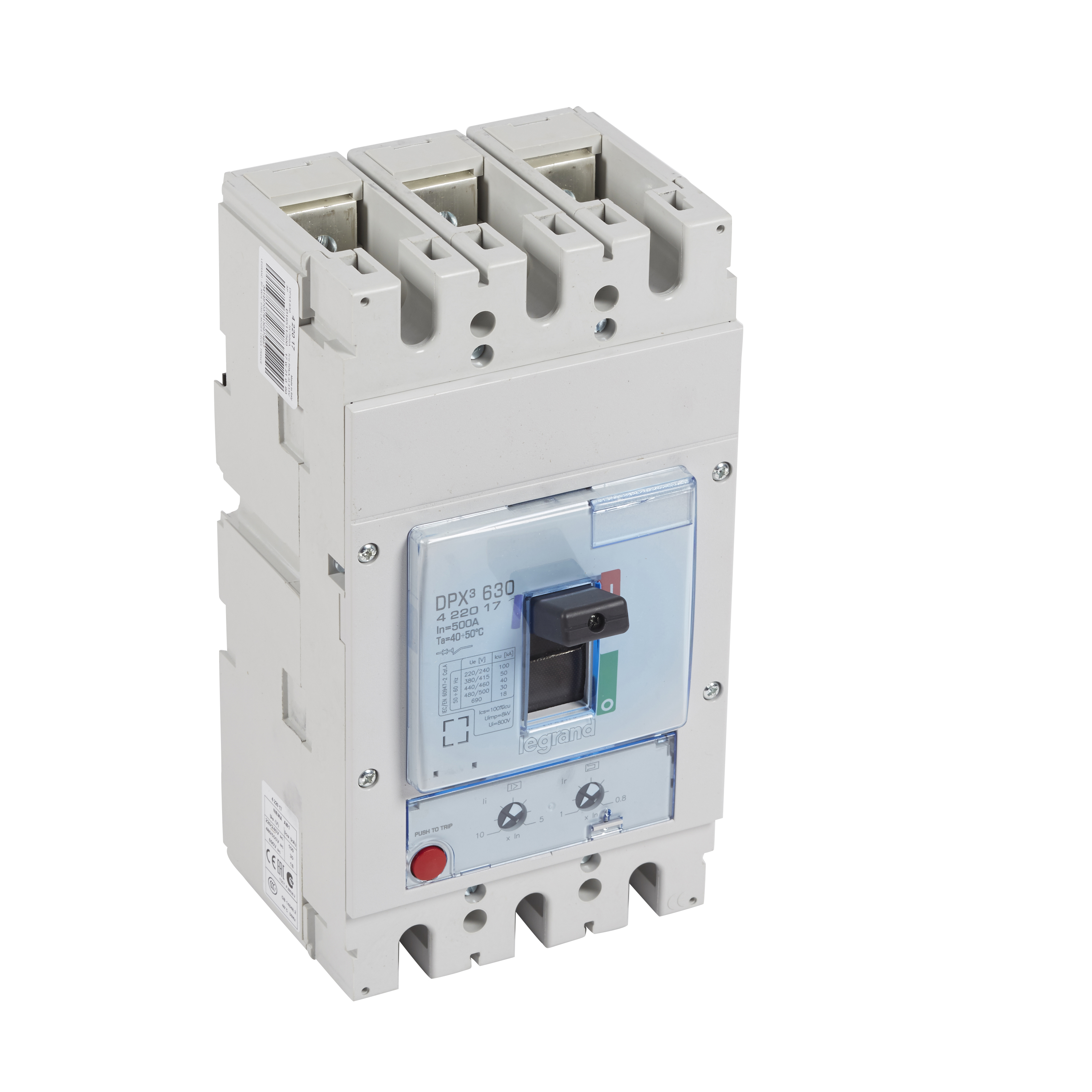 Legrand DPX3 630 Автоматический выключатель 3P 500А 50kA/термомагн.расц.. фото