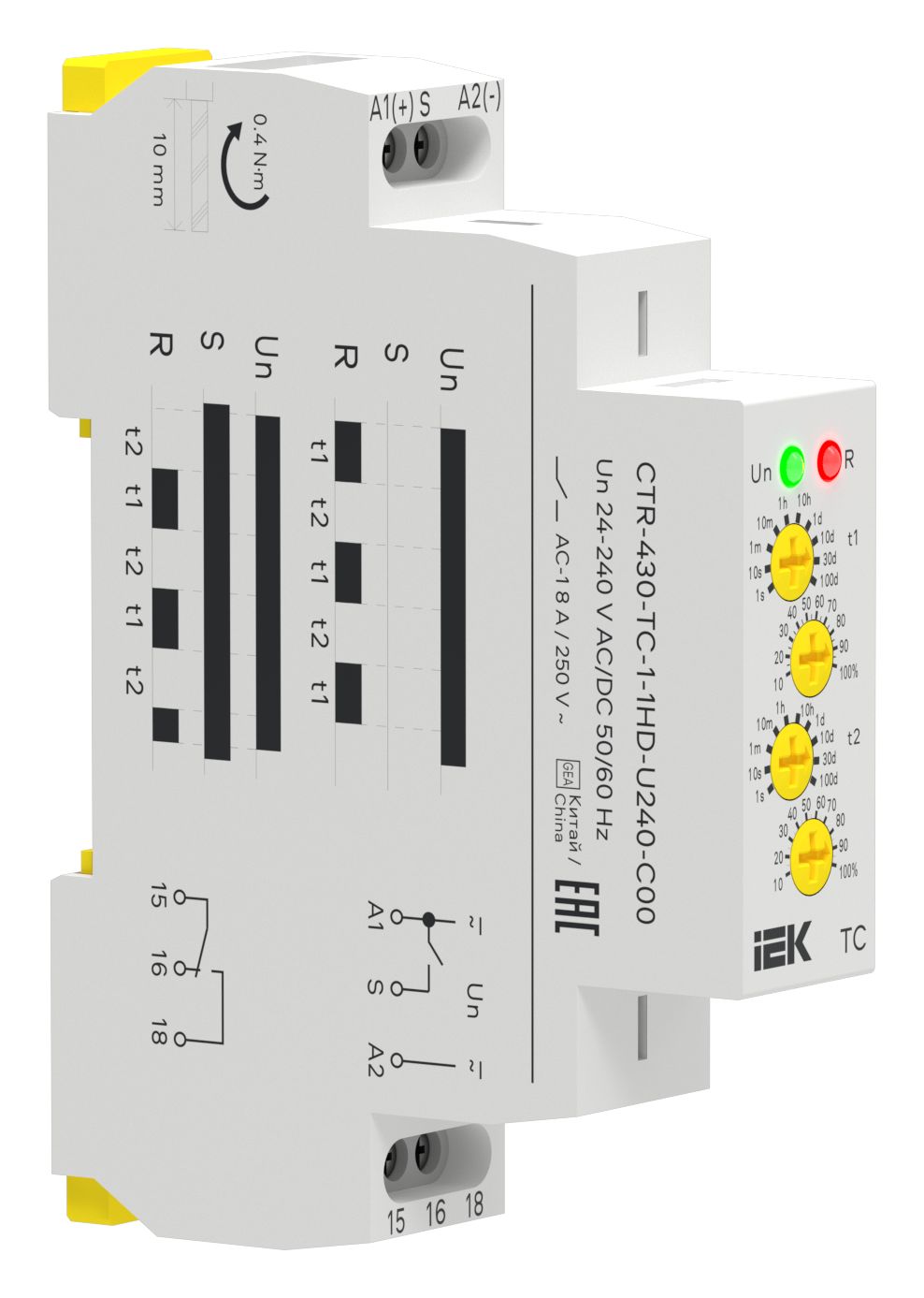 Реле циклическое TC 1 конт. 24-240В AC/DC IEK. фото