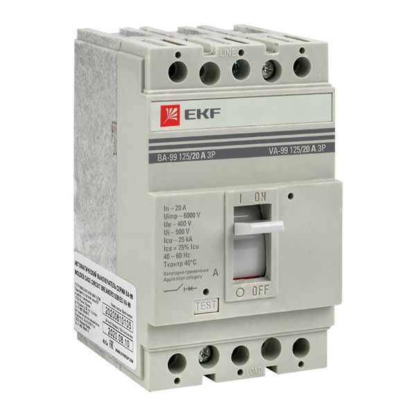 EKF Выключатель автоматический ВА-99 125/20А 3P 25кА PROxima фото