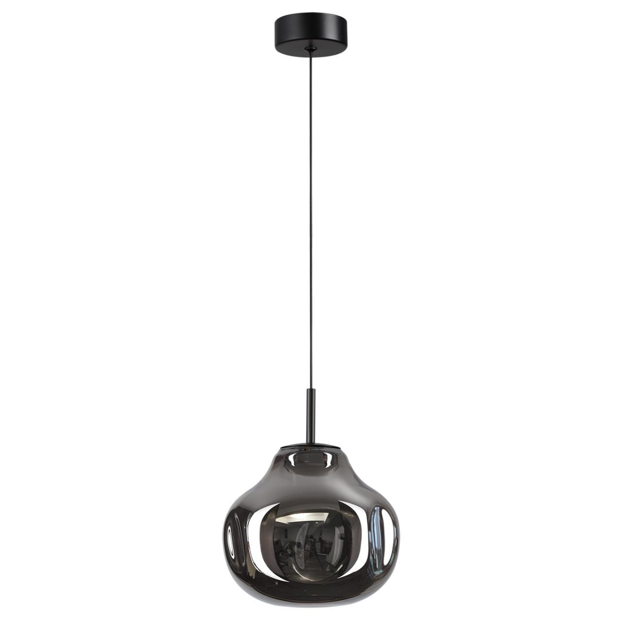 Odeon Light 5097/4LC PENDANT ODL25 421 черный/дымчатый/металл/стекло Подвес LED 4W 4000K 388Лм VASO фото